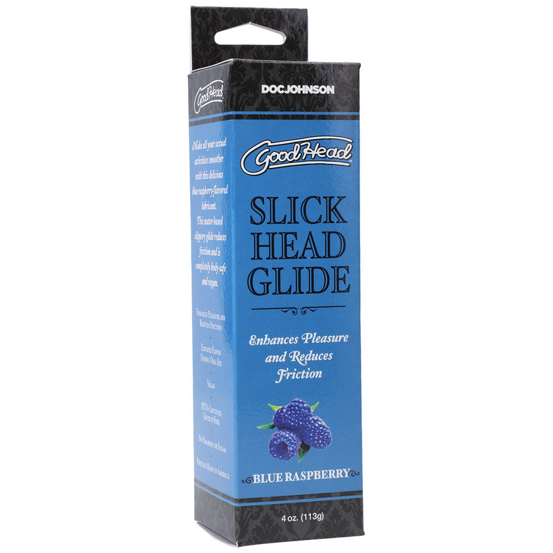 Slick Head Glide – Water-Based Blue Raspberry Flavored Personal Lubricant 4 Oz