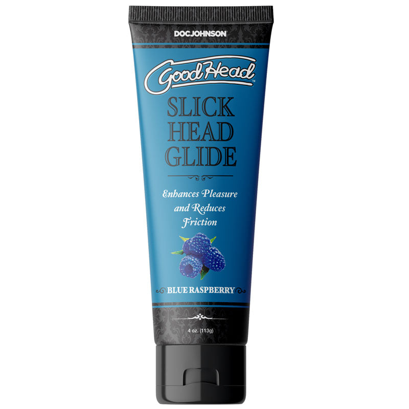 Slick Head Glide – Water-Based Blue Raspberry Flavored Personal Lubricant 4 Oz