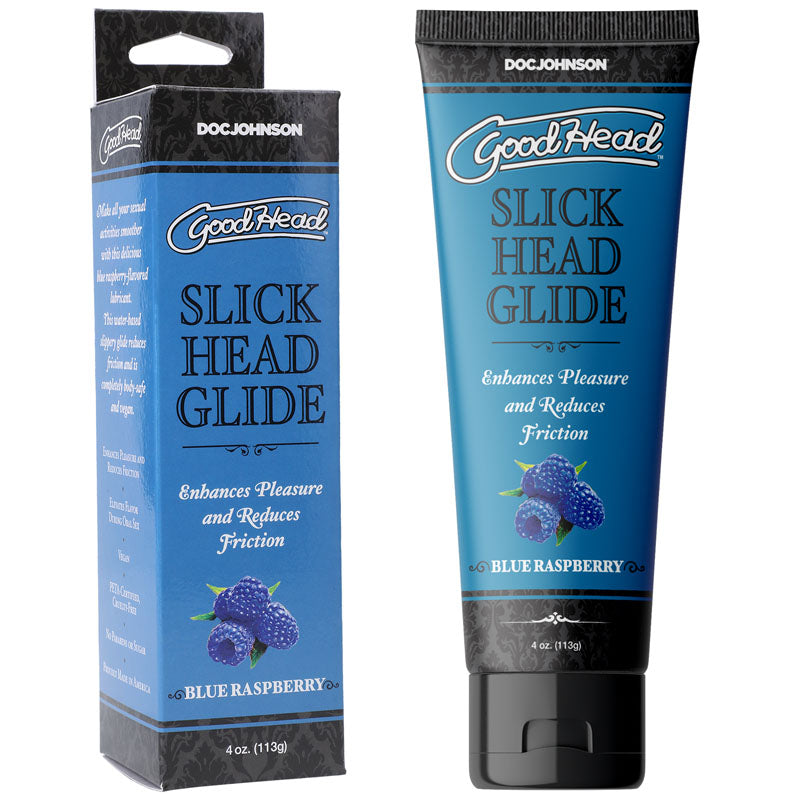 Slick Head Glide – Water-Based Blue Raspberry Flavored Personal Lubricant 4 Oz