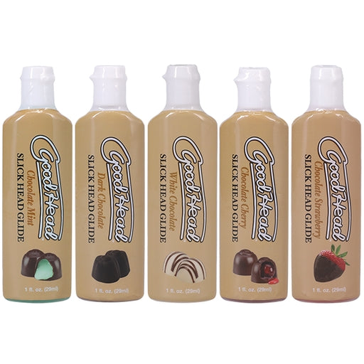 GoodHead Slick Head Glide – 5 Pack Water-Based Flavored Lubricant Set