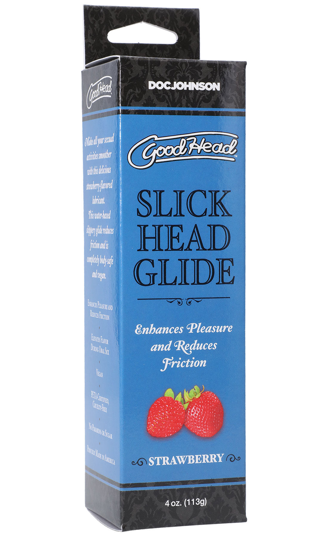 Slick Head Glide – Water-Based Strawberry-Flavored Personal Lubricant 4 Oz