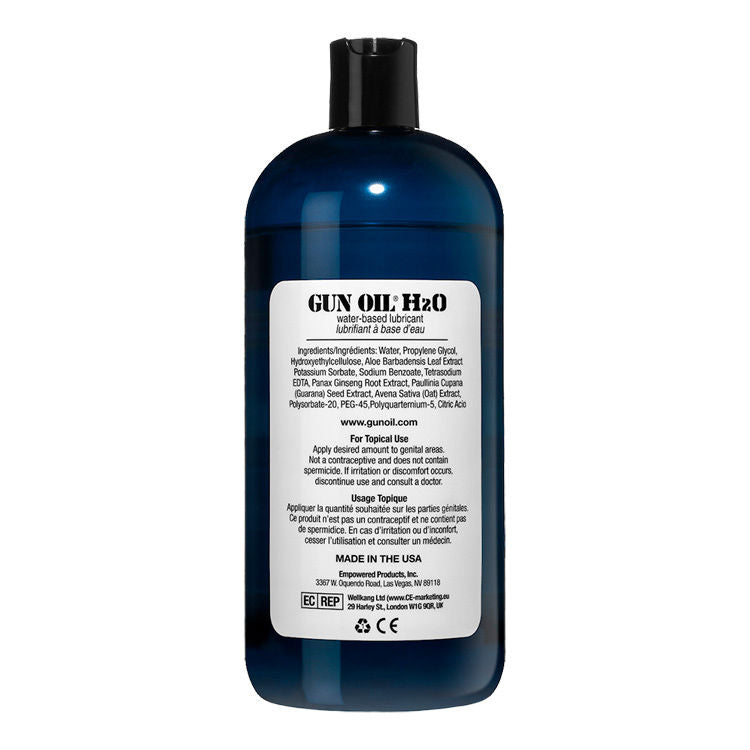 Gun Oil H2O Water-Based Lubricant with Aloe Vera 32 Ounce - 960ml