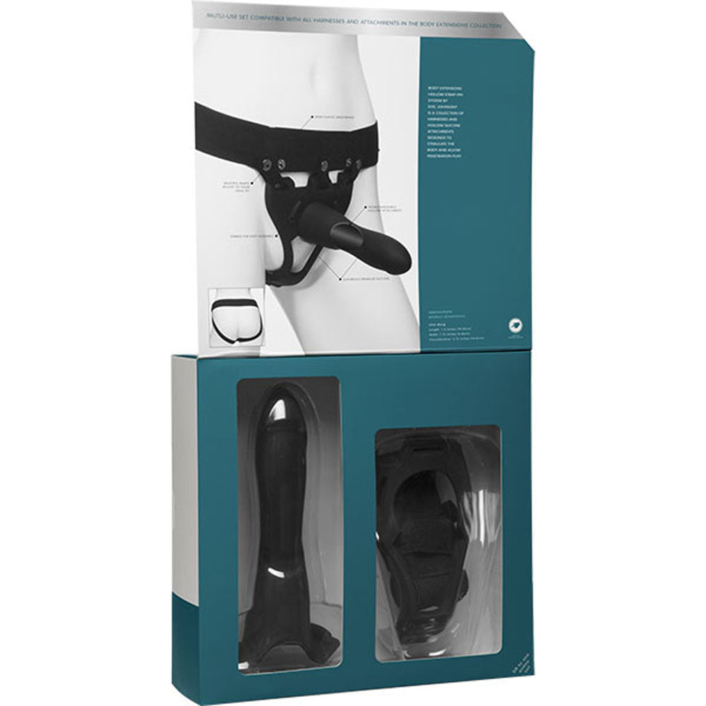 Be Strong 7.5 Inch Slim Dong 2 Piece Hollow Silicone Strap-On Set
