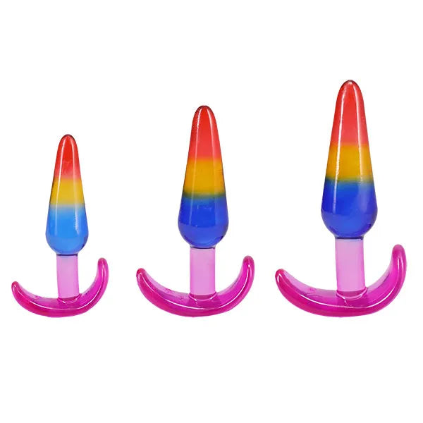Crystal Jellies Rainbow Anal Trainer Set – Beginner Friendly Anal Plugs