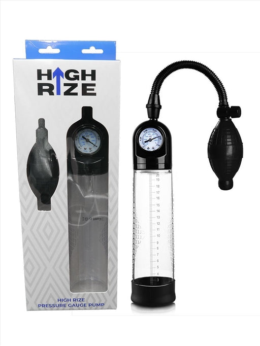 High Rize Pressure Gauge Pump – Medical Grade Silicone Penis Pump 20cm