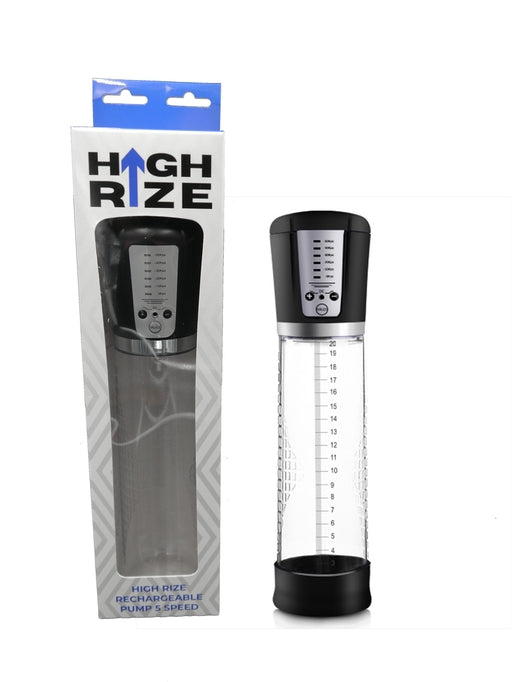 High Rize Rechargeable Pump 5 Speed – Medical Grade Silicone Automatic Penis Pump