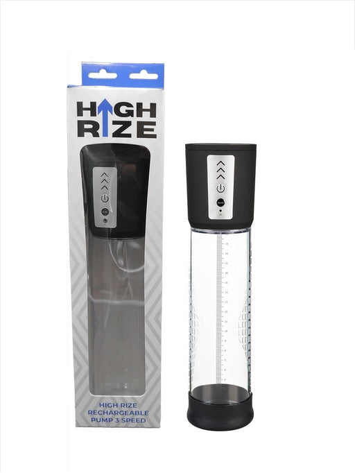 High Rize Rechargeable Pump 3 Speed – Medical Grade Silicone Penis Pump