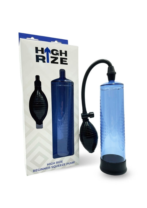 High Rize Beginner Squeeze Pump Blue Medical Grade Silicone and ABS Plastic