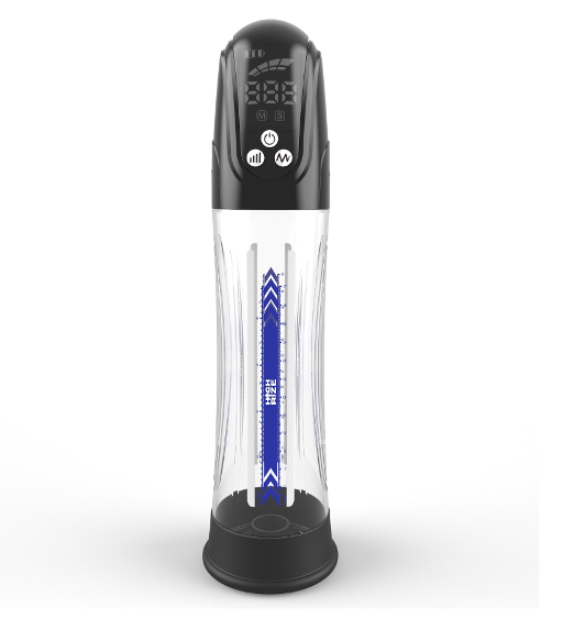 High Rize Auto Vac Pump Black and Clear 12.4 x 3.34 Inches Medical Grade Silicone and ABS Plastic