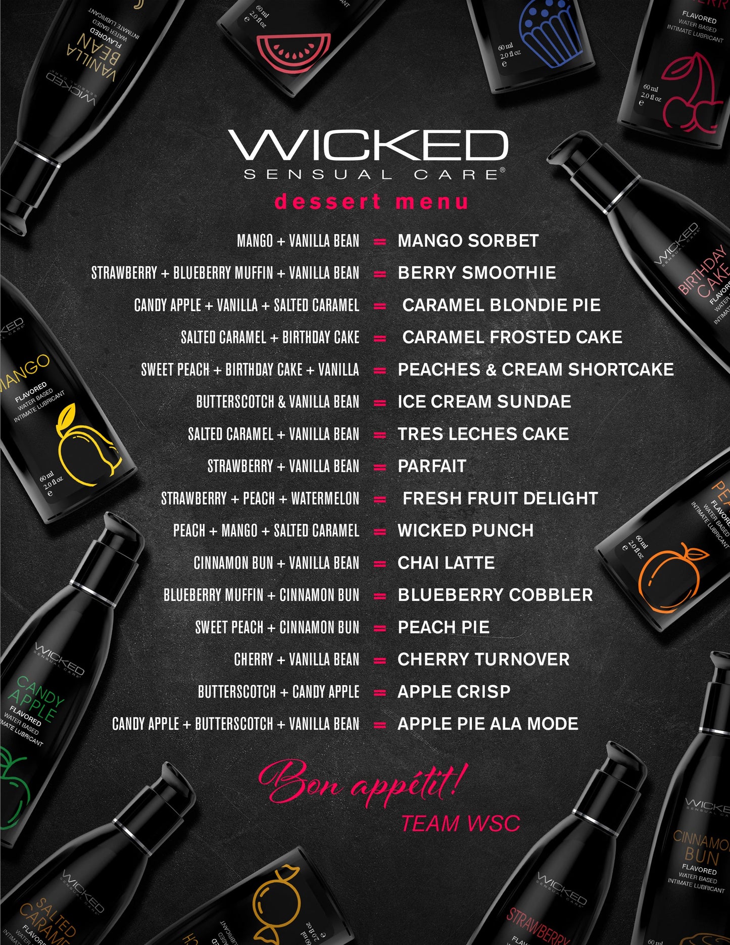 Wicked Aqua Sweet Peach – Flavored Water-Based Lubricant 60 ml Bottle