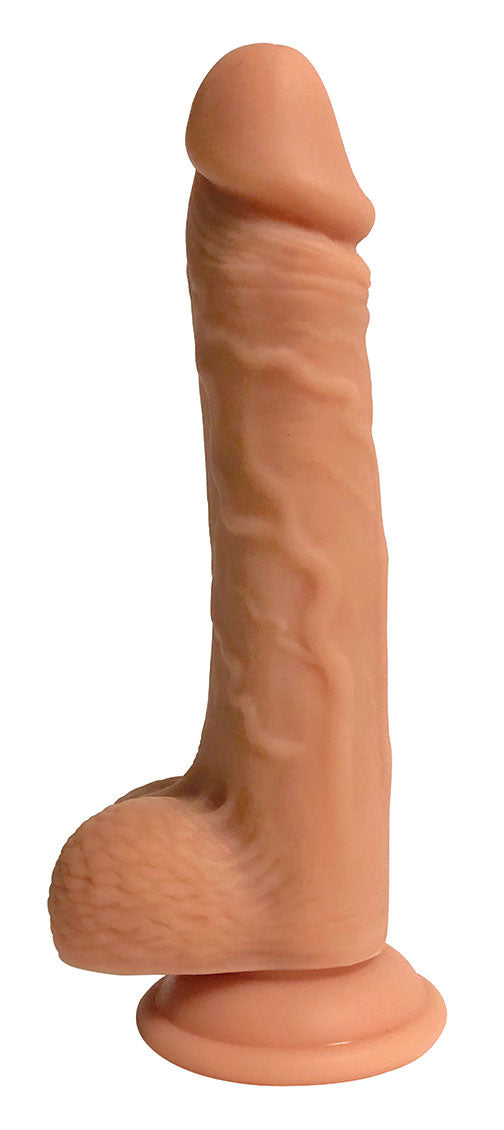Easy Riders 9 Inch Dual Density Silicone Dildo with Balls – Waterproof Flexible Dildo
