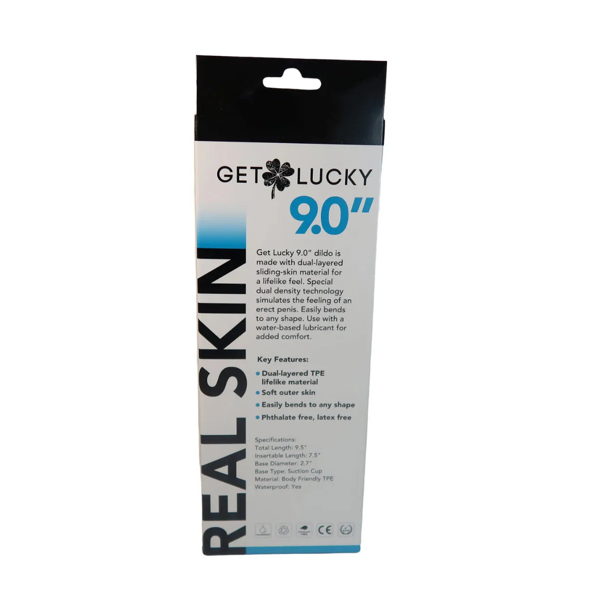 Real Skin 9 Inch Dual Layer Sliding Skin Dildo