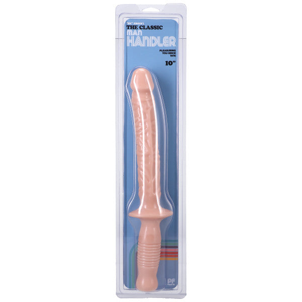 The Manhandler White 10 Inch – Realistic Grip Handle Dildo
