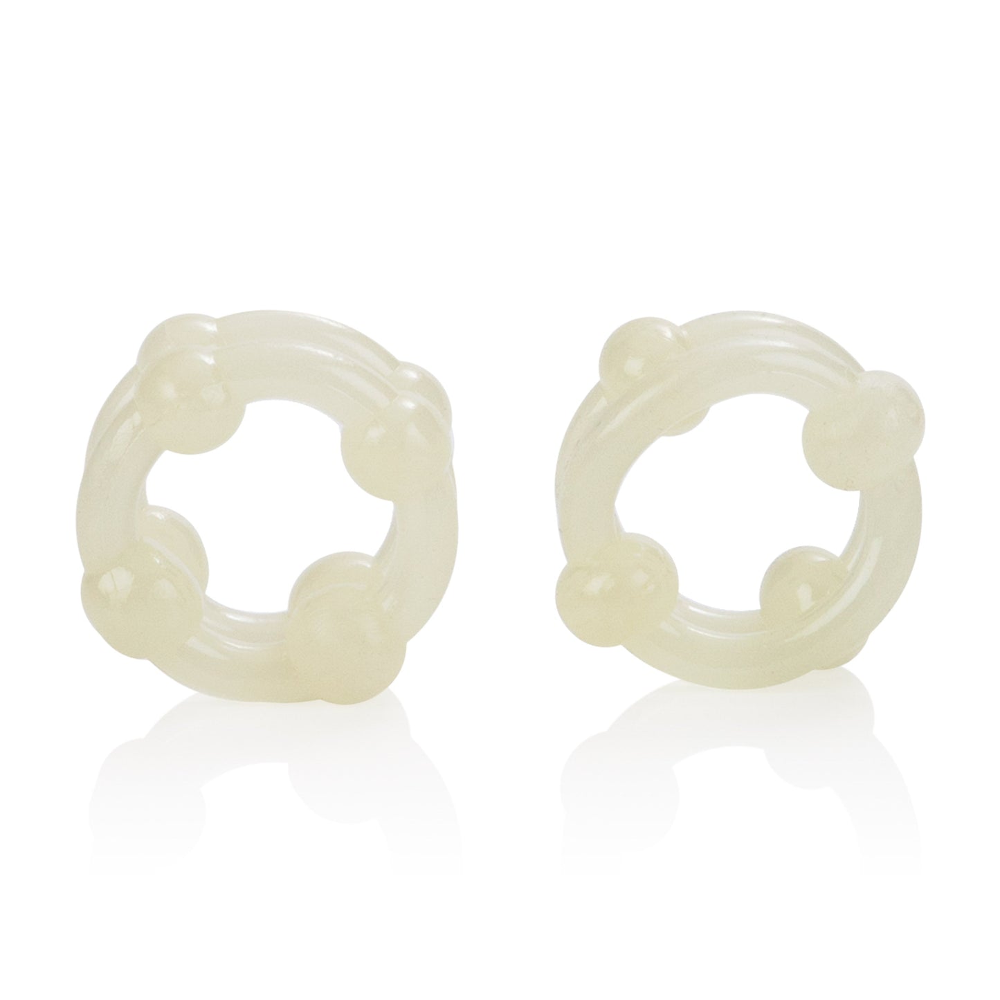 Island Rings Double Stacker Glow In The Dark Stretchy Cock Rings 0.75 Inch 2 Cm Duo