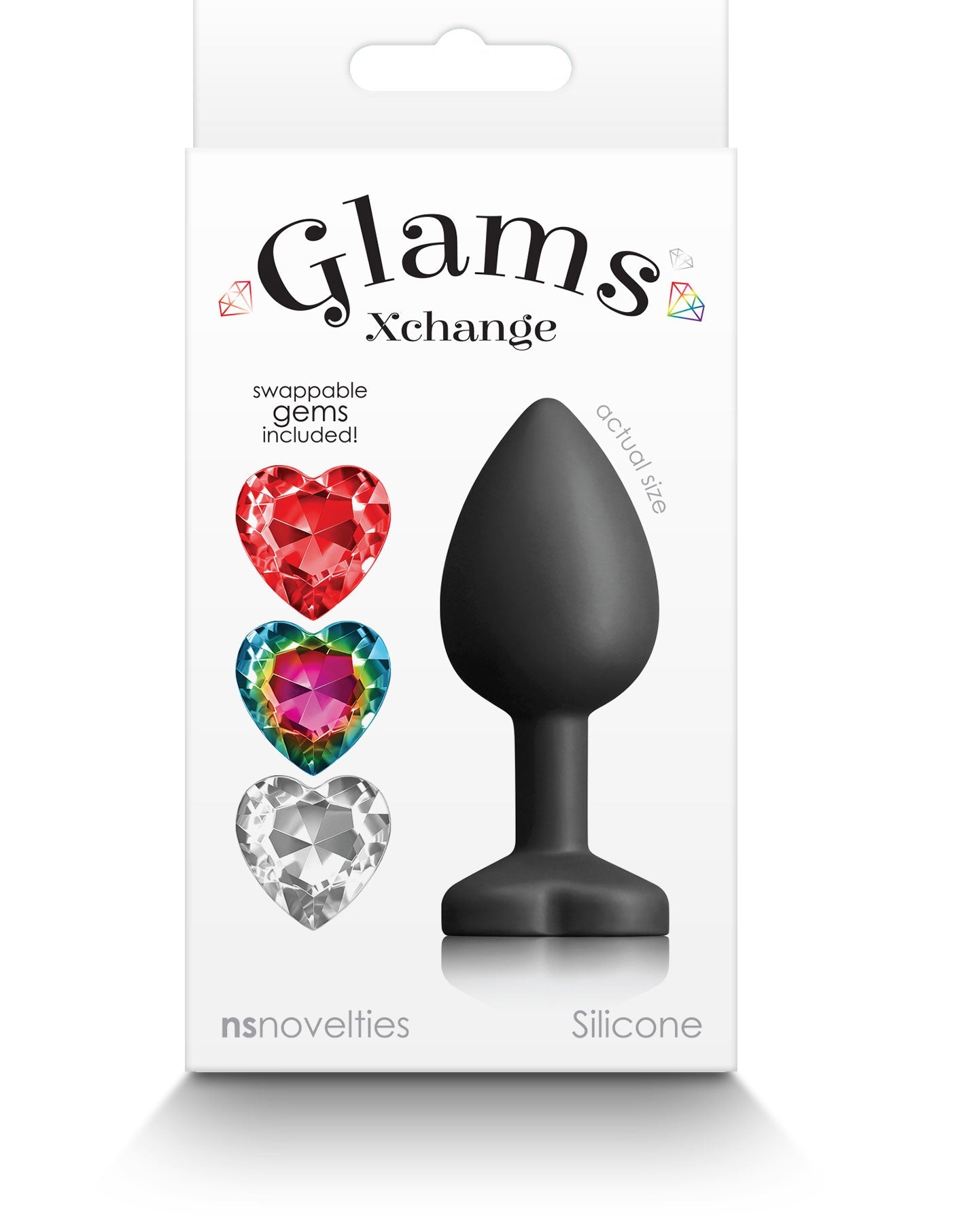 Glams Xchange Heart Small (Interchangeable Heart Gems) – Small Silicone Butt Plug