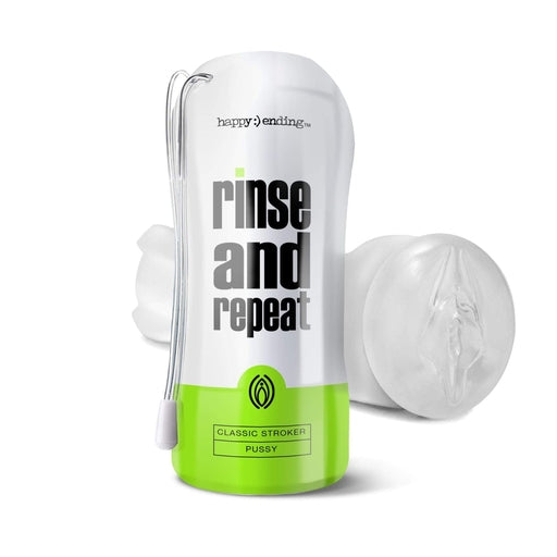 Happy Ending Rinse and Repeat Classic Stroker Pussy Soft TPE Shower Masturbator with Storage Case