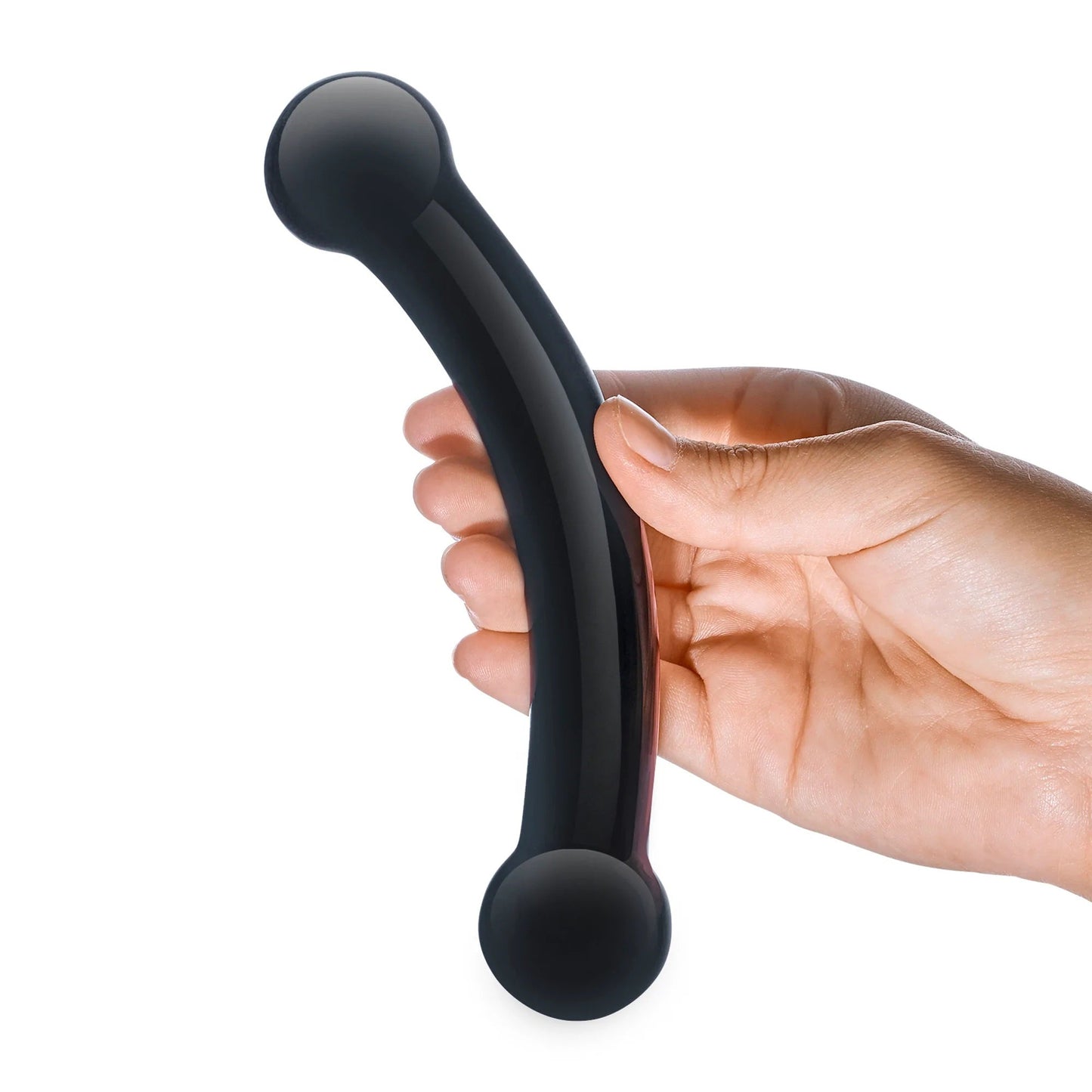 Glas 5.5 Inch Double Bull Black Glass Dildo