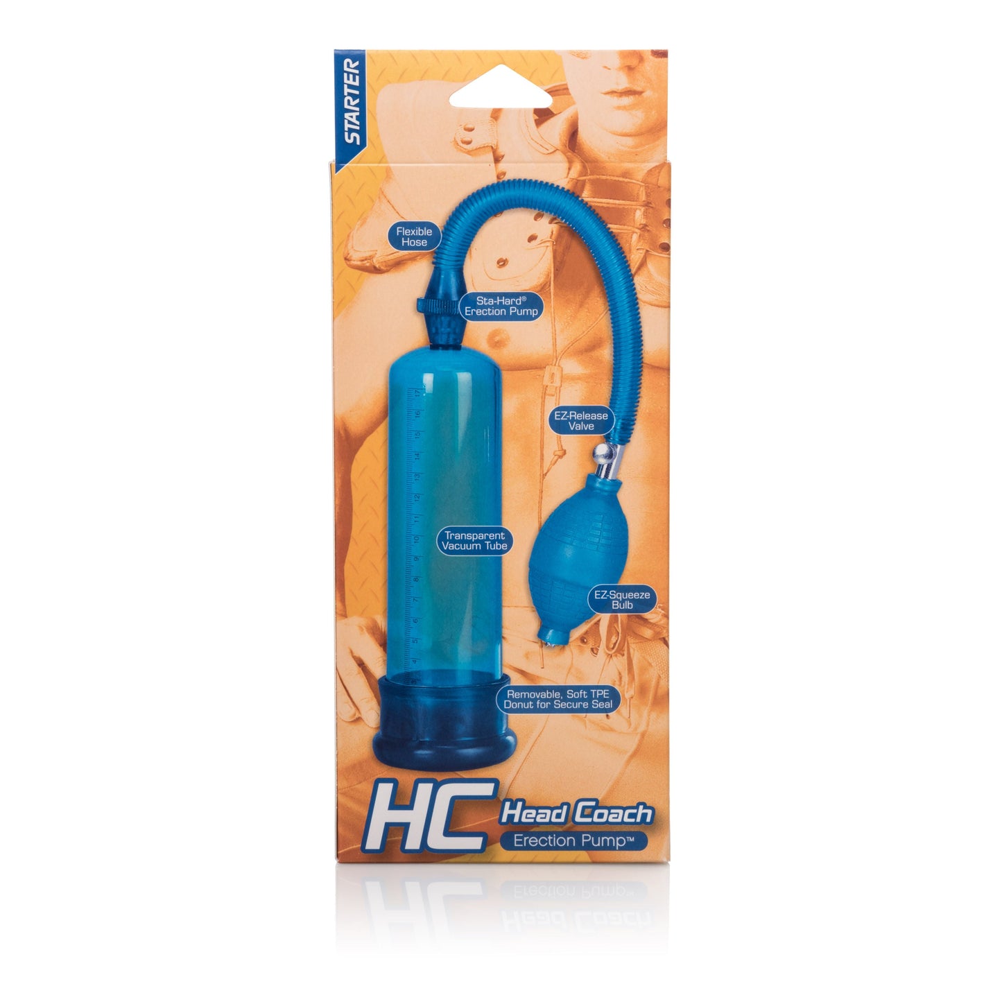 Head Coach Penis Pump with Flexible Hose and Soft Jelly Sleeve