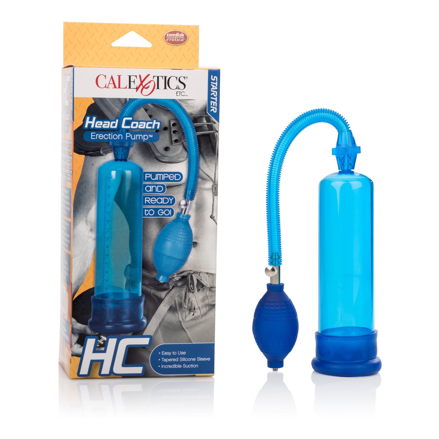 Head Coach Penis Pump with Flexible Hose and Soft Jelly Sleeve