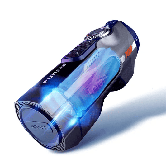 Leten - Smart Thrusting & Heating Male Stroker with 490 Stimulation Modes, 39 Cylinders, JAV Moan Sound & LED Display Black Masturbation Cup