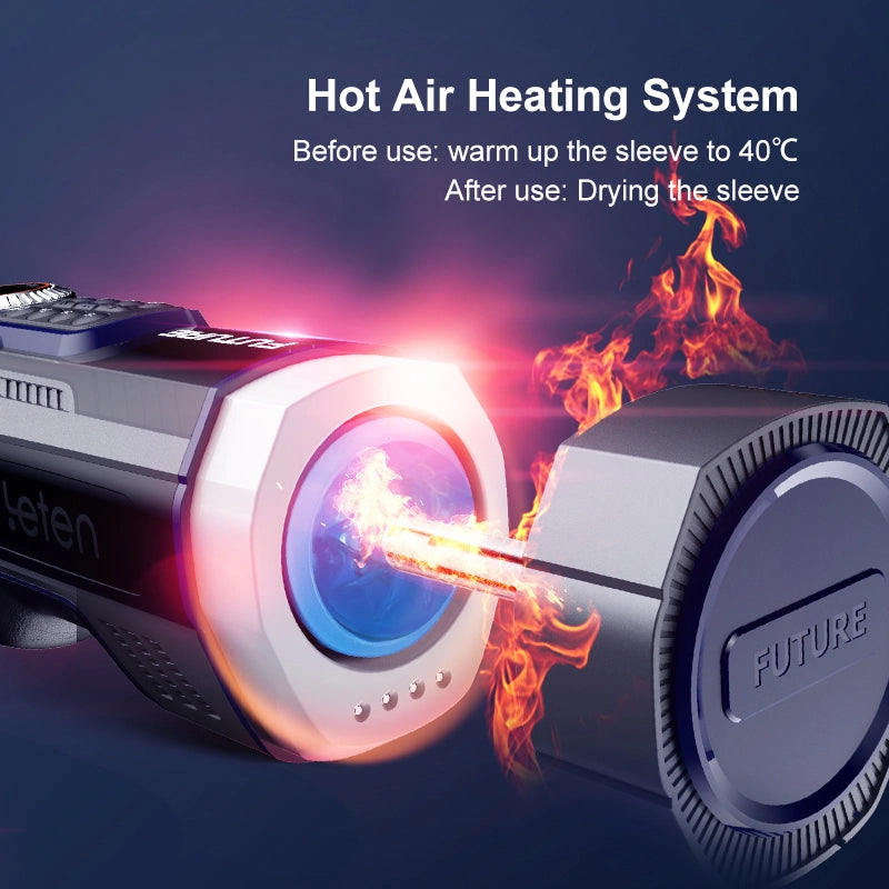 Leten - Smart Thrusting & Heating Male Stroker with 490 Stimulation Modes, 39 Cylinders, JAV Moan Sound & LED Display Masturbation Cup