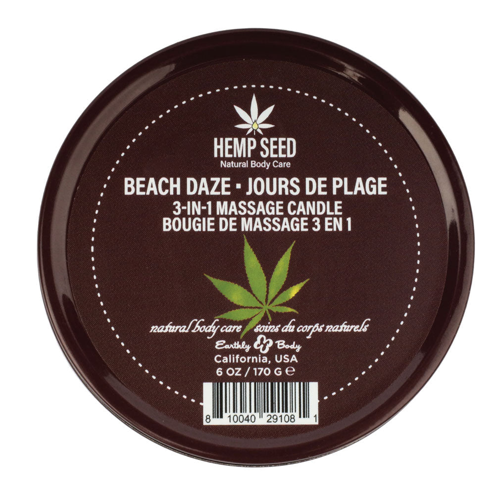 Hemp Seed 3-In-1 Massage Candle 170 g - Beach Daze Scented