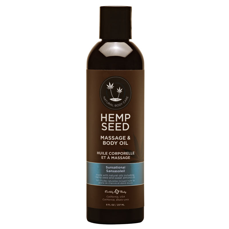 Hemp Seed Massage and Body Oil with Italian Bergamot Juniper Berries and White Wood 237 ml