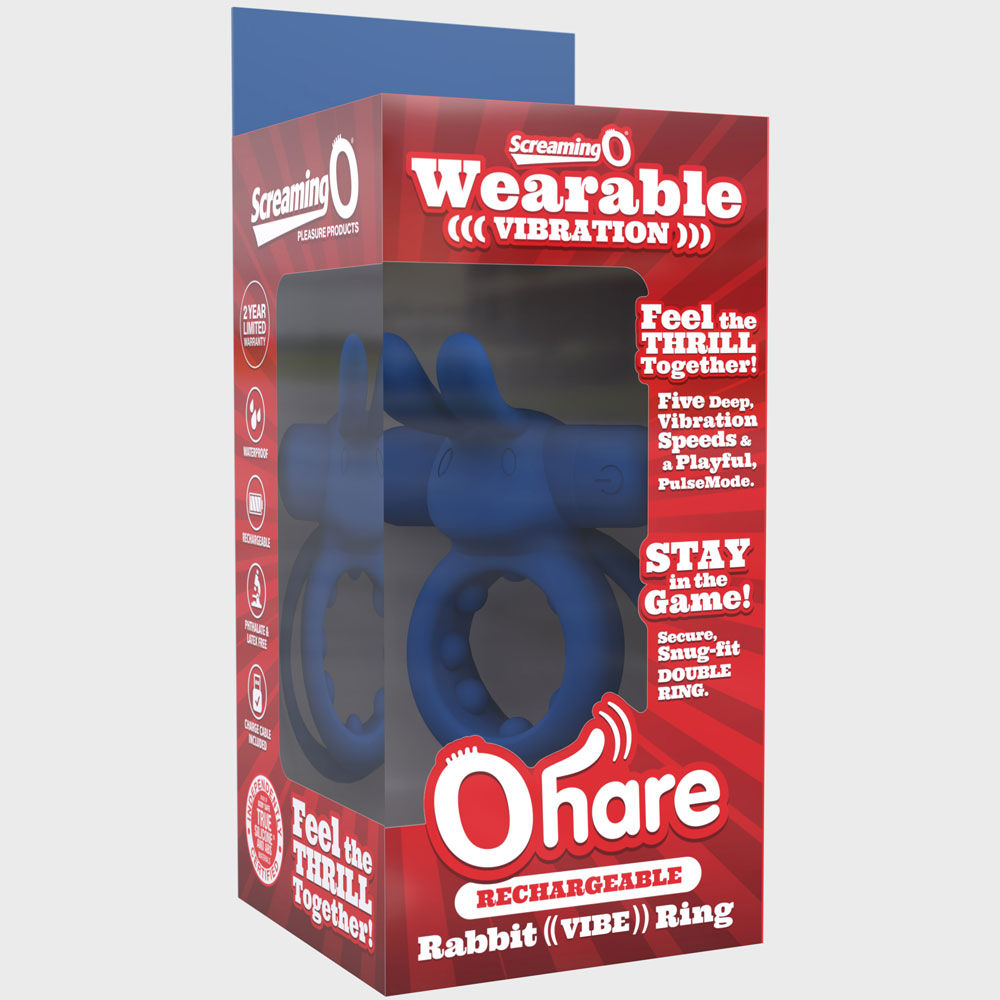 Ohare (Black | Blue | Green) – Rechargeable Silicone Rabbit Vibrating Cock Ring
