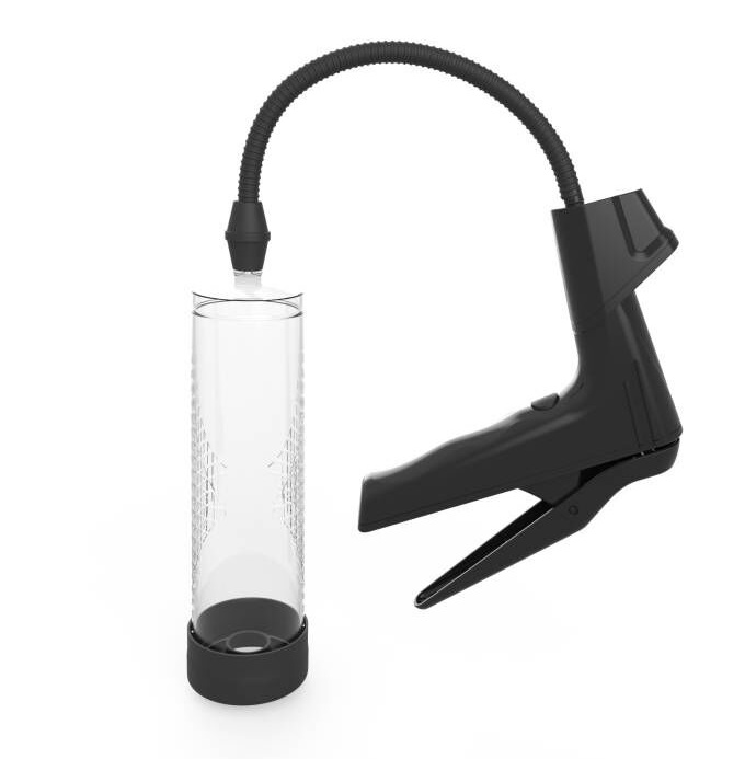 High Rize Pistol Grip Pump with Digital Pressure Gauge Black 8.86 Inch Medical Grade Silicone