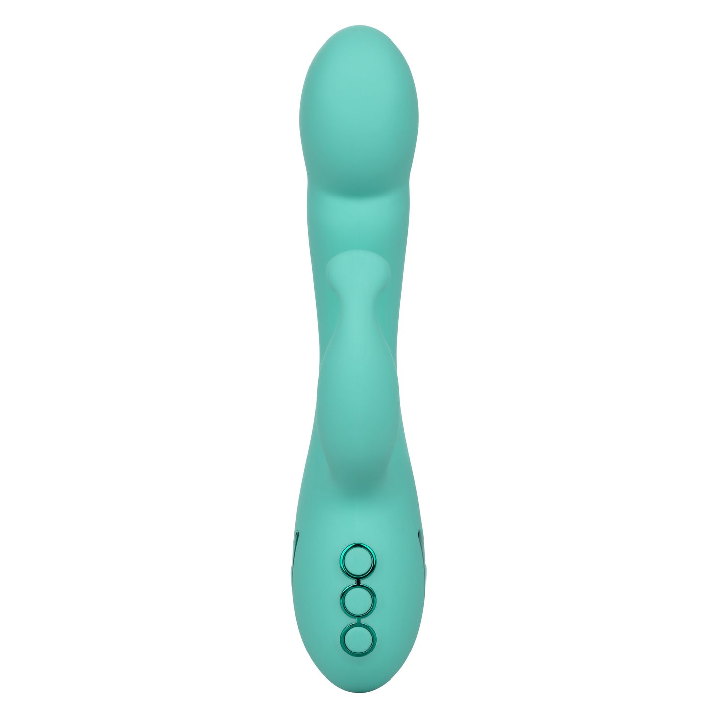 California Dreaming Tahoe Temptation Silicone Massager in Aqua Blue with Dual Vibration and Pinpoint Teaser