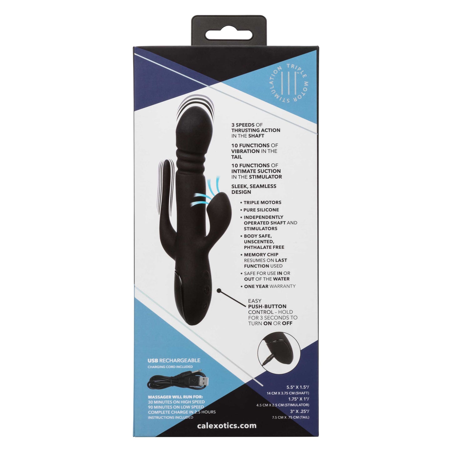 III Triple Euphoria - Triple Action Massager with Thrusting Shaft