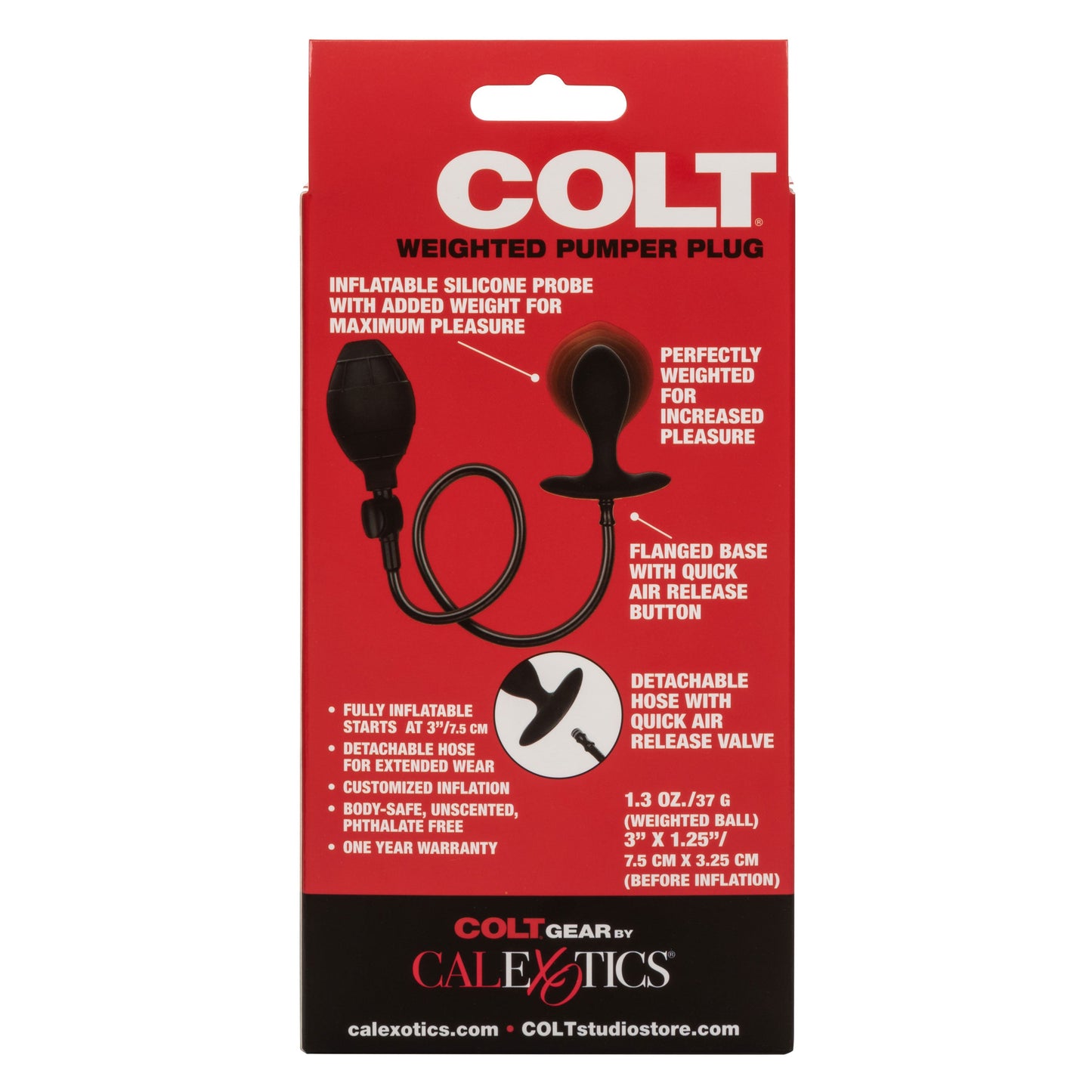 Colt Weighted Pumper Plug – Inflatable Anal Plug for Men
