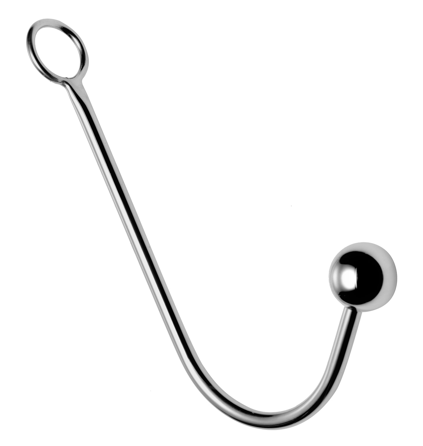 Hooked Stainless Steel Anal Hook with 5 Inch Insertable Length