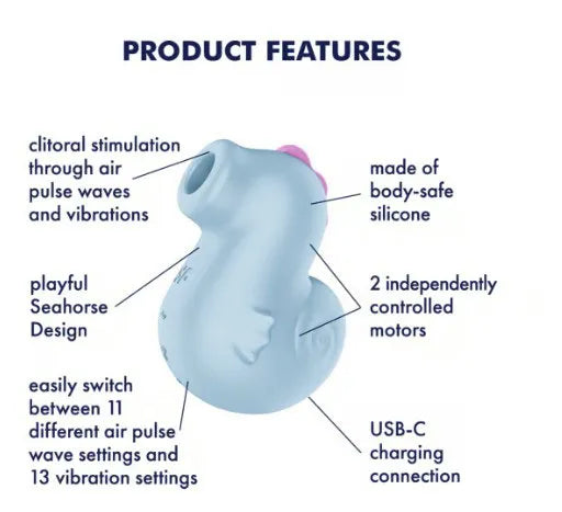 Satisfyer Sea Pony – Air Pulse and Vibrator with Dual Stimulation