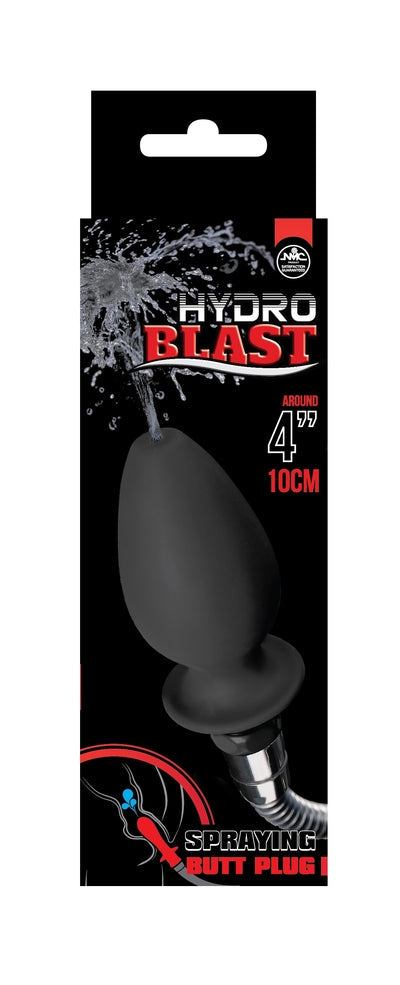 Hydro Blast 4 Inch Black Silicone Douche Butt Plug