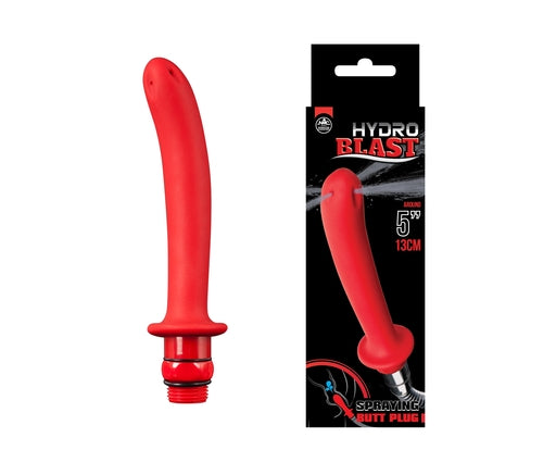 Hydro Blast 5 Inch Red Spraying Nozzle with Hygienic Silicone and Easy Installation Adapter
