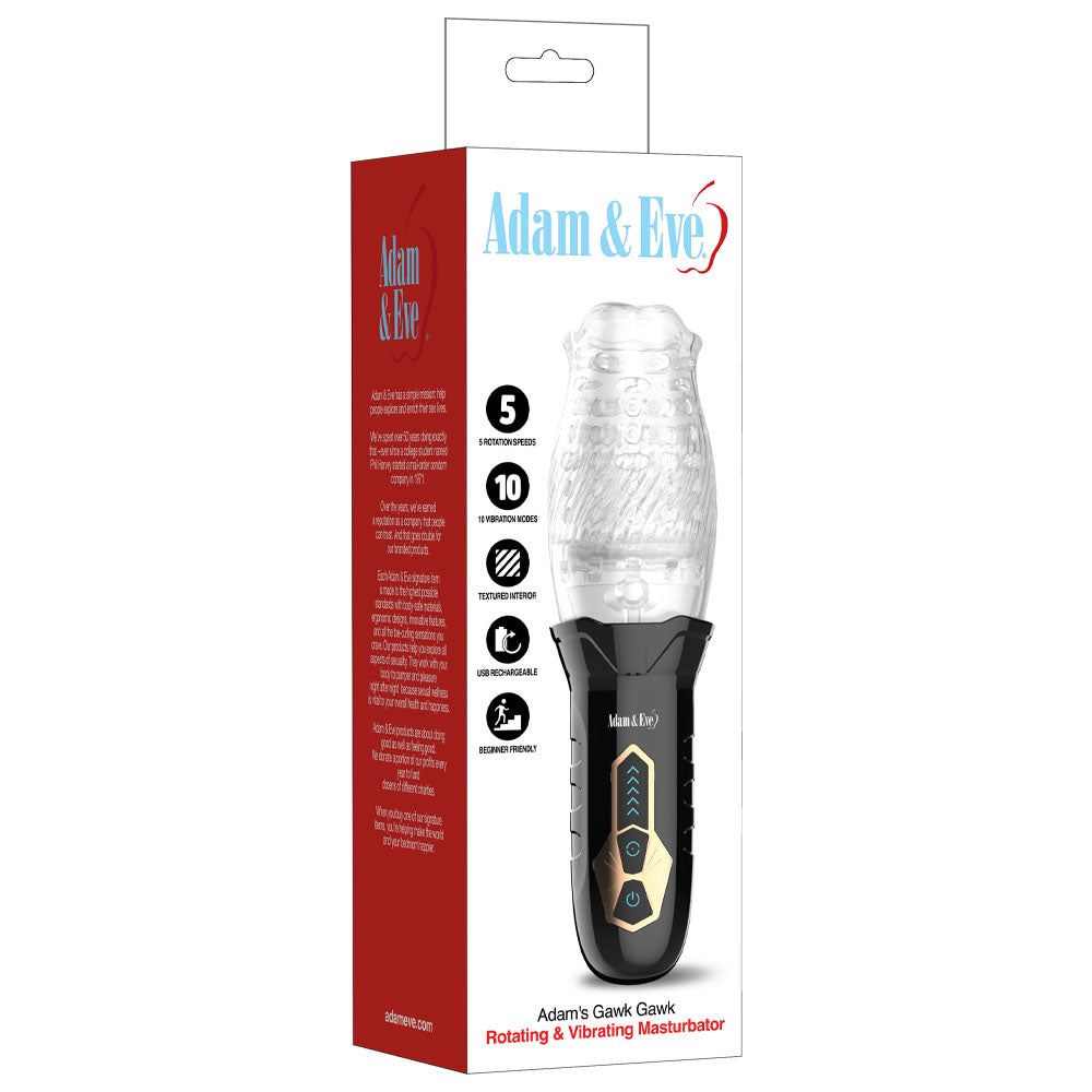 Adam & Eve Adam's Gawk Gawk – USB Rechargeable Rotating Masturbator