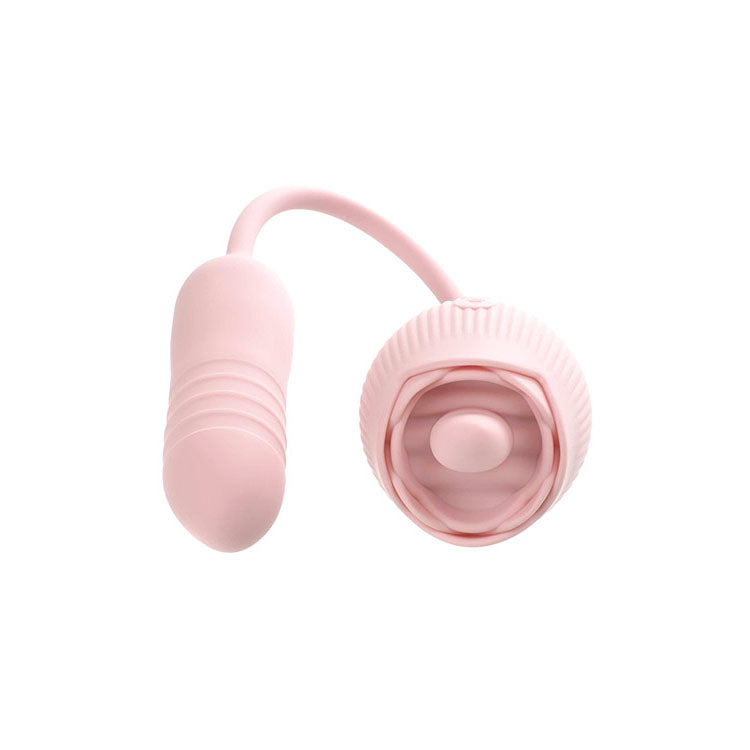 Adam & Eve Thrust & Tickle Rose Vibrator – USB Rechargeable Flickering Thrusting Vibrator