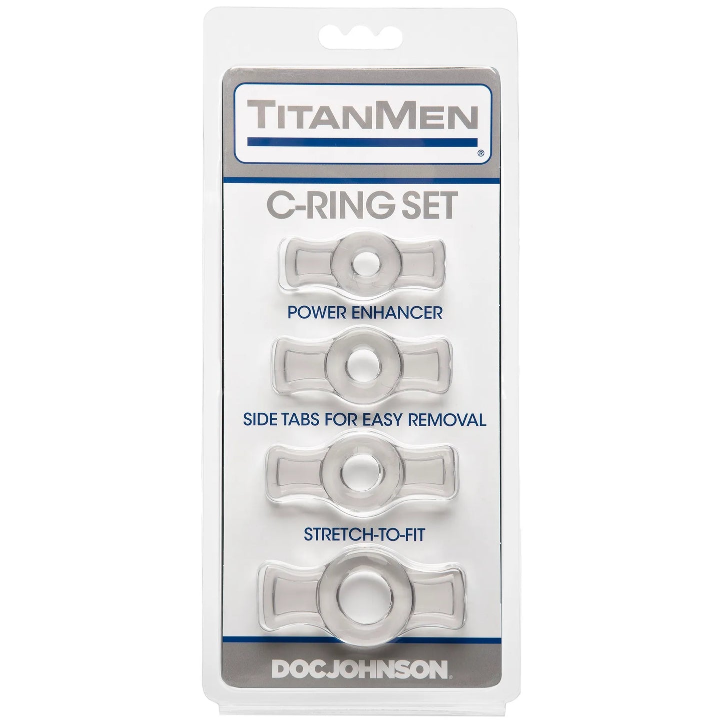 Titanmen Cock Ring Set (Black) – Stretchable Cock Rings Set