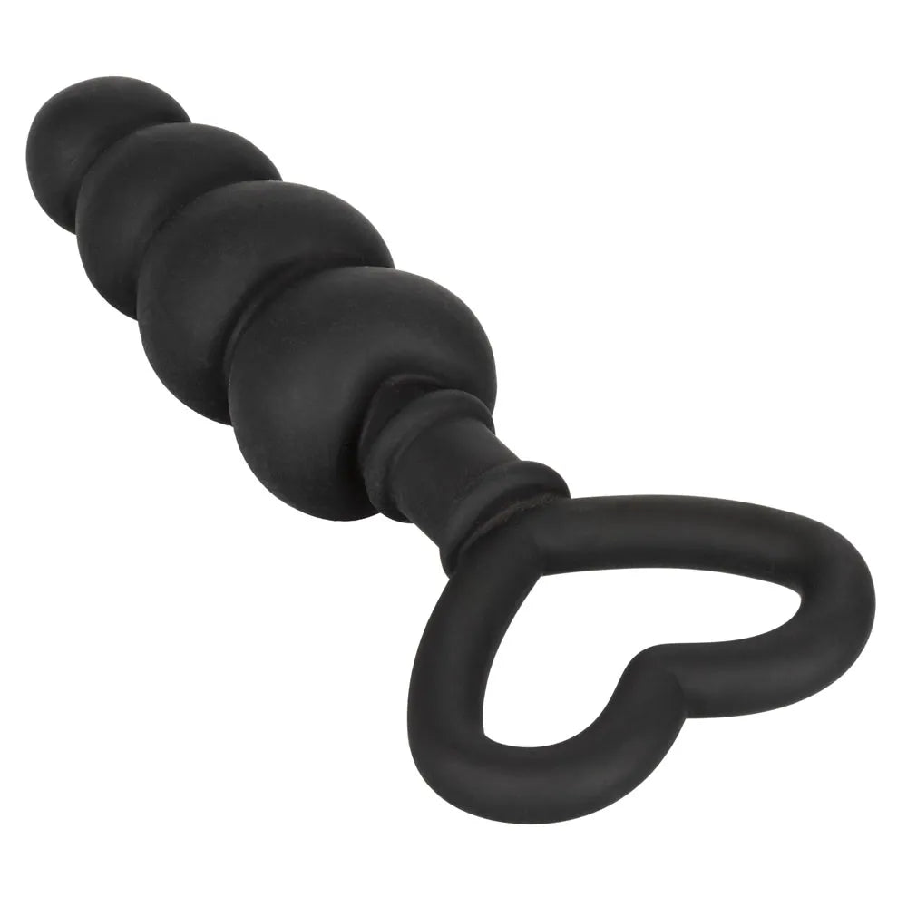 Silicone Love Probe – Graduated Flexible Anal Plug with Heart-Shaped Loop