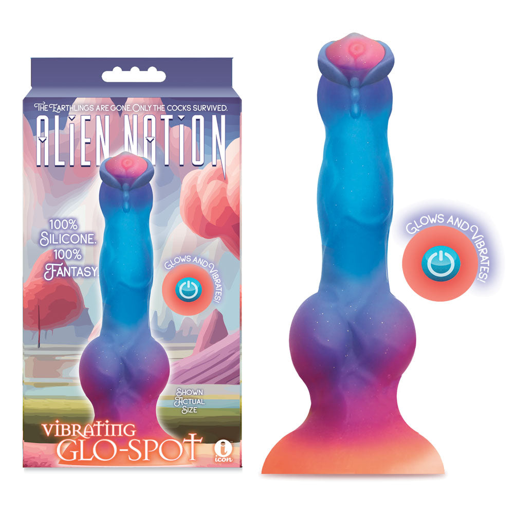 Alien Nation Glo-Spot – Glow-in-the-Dark 21.6 cm USB Rechargeable Vibrating Dong