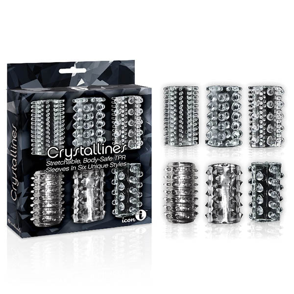 The 9's Crystalline TPR Cock Sleeves Set of 6 – Stretchable Penis Sleeves