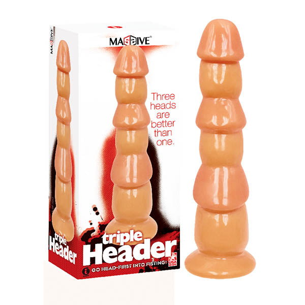 Massive Triple Header Flesh – Large Silicone Dildo