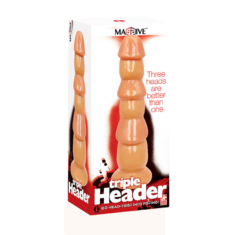 Massive Triple Header Flesh – Large Silicone Dildo