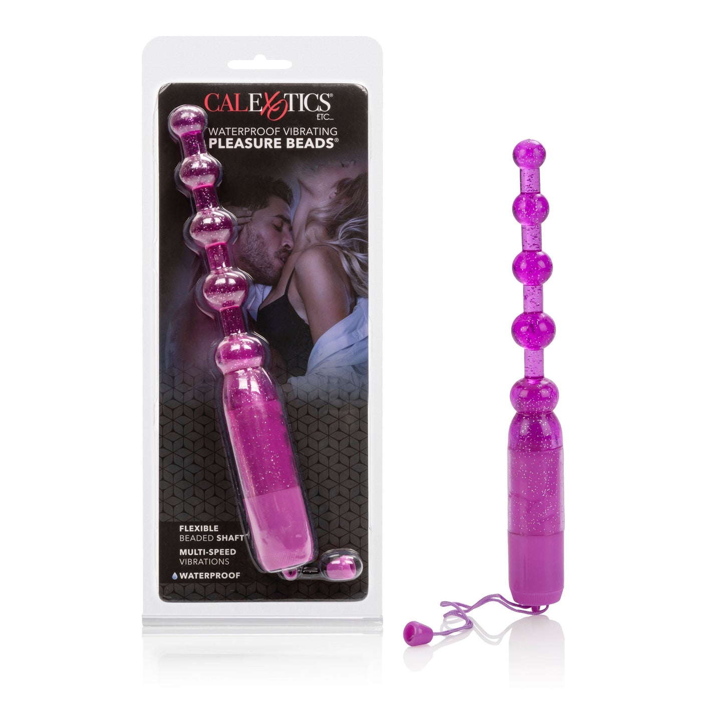 CalExotics Pink Vibrating Pleasure Beads with Beaded Shaft