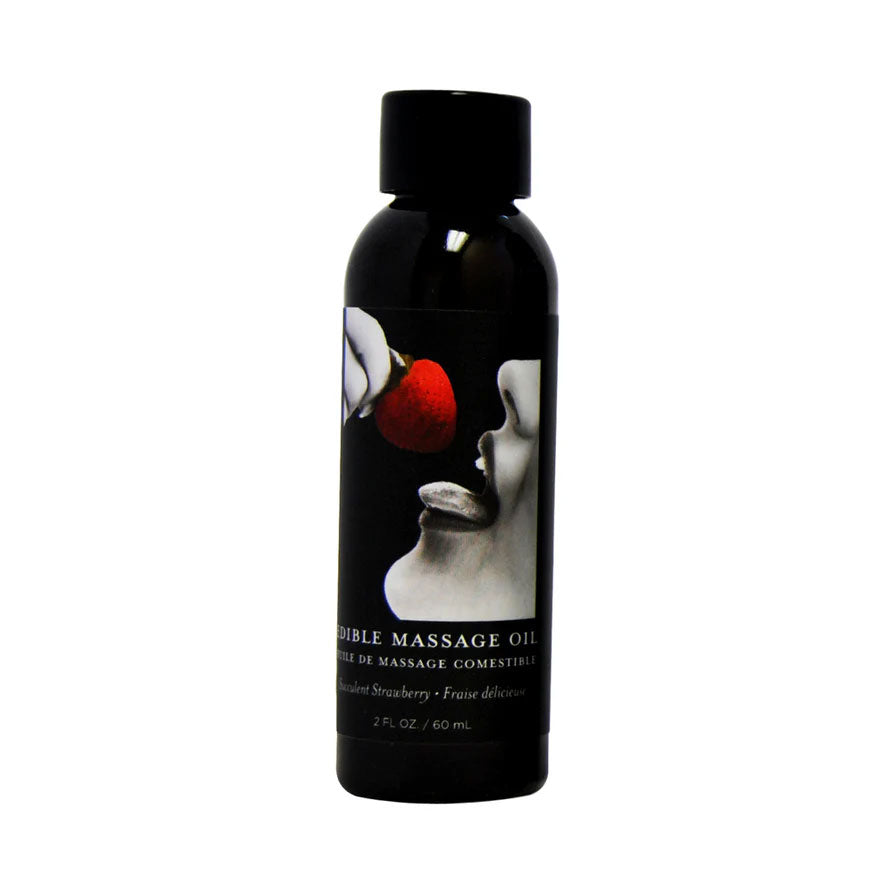 Edible Massage Oil Gift Set with Strawberry Vanilla Flavors