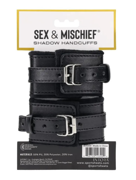 Shadow Handcuffs – Faux Leather Restraint Handcuffs