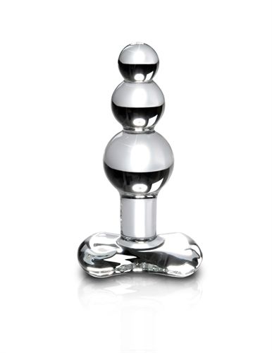 Icicles Clear Glass Anal Plug with Tapered Tip for Comfort
