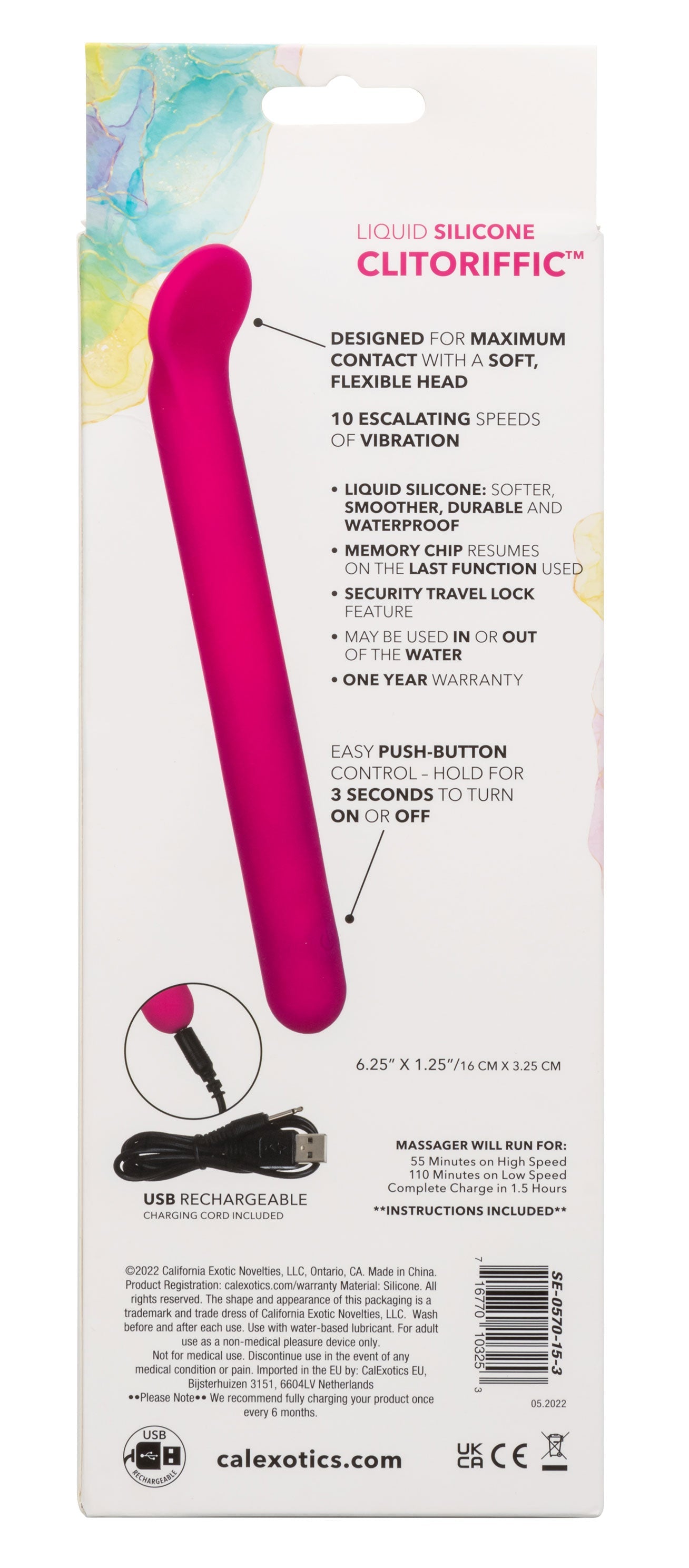Bliss Liquid Silicone Clitoriffic Pink Flexible Vibrator with 10 Speeds and Rechargeable