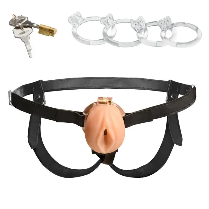 Pussy Chastity Cage (Light) – Body-Safe TPE Chastity Device